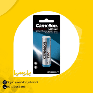 باتری قابل شارژ سایز 18650 با ظرفیت 2200 mAh برند کملیون